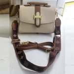 Casual Crossbody Wide Strap Khaki Sling Bag