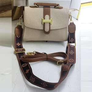 Casual Crossbody Wide Strap Khaki Sling Bag