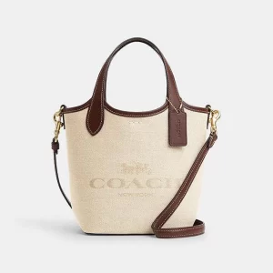 Coach Outlet Hanna Small Bucket Crossbody Beige Bag