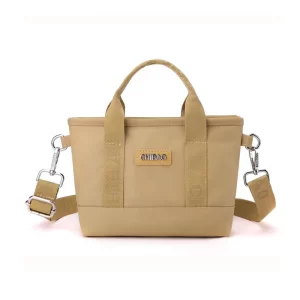 Fancy Type Canvas Female Mini Beige Tote Bag