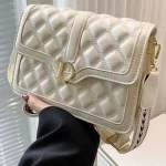 Ladies Casual Quilted White Sling Bag